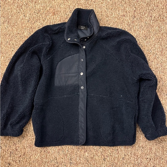 navy fleece jacket NWT - Picture 3 of 4